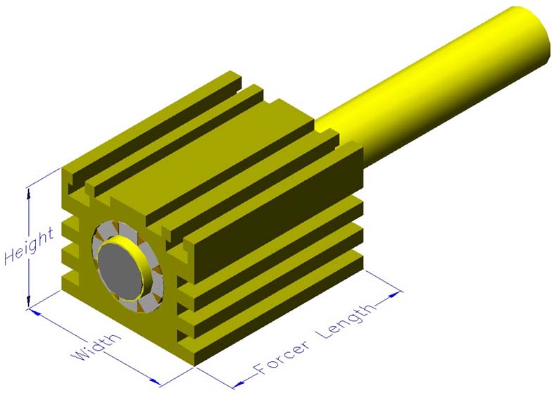 Tubular slotted iron core linear brushless motors